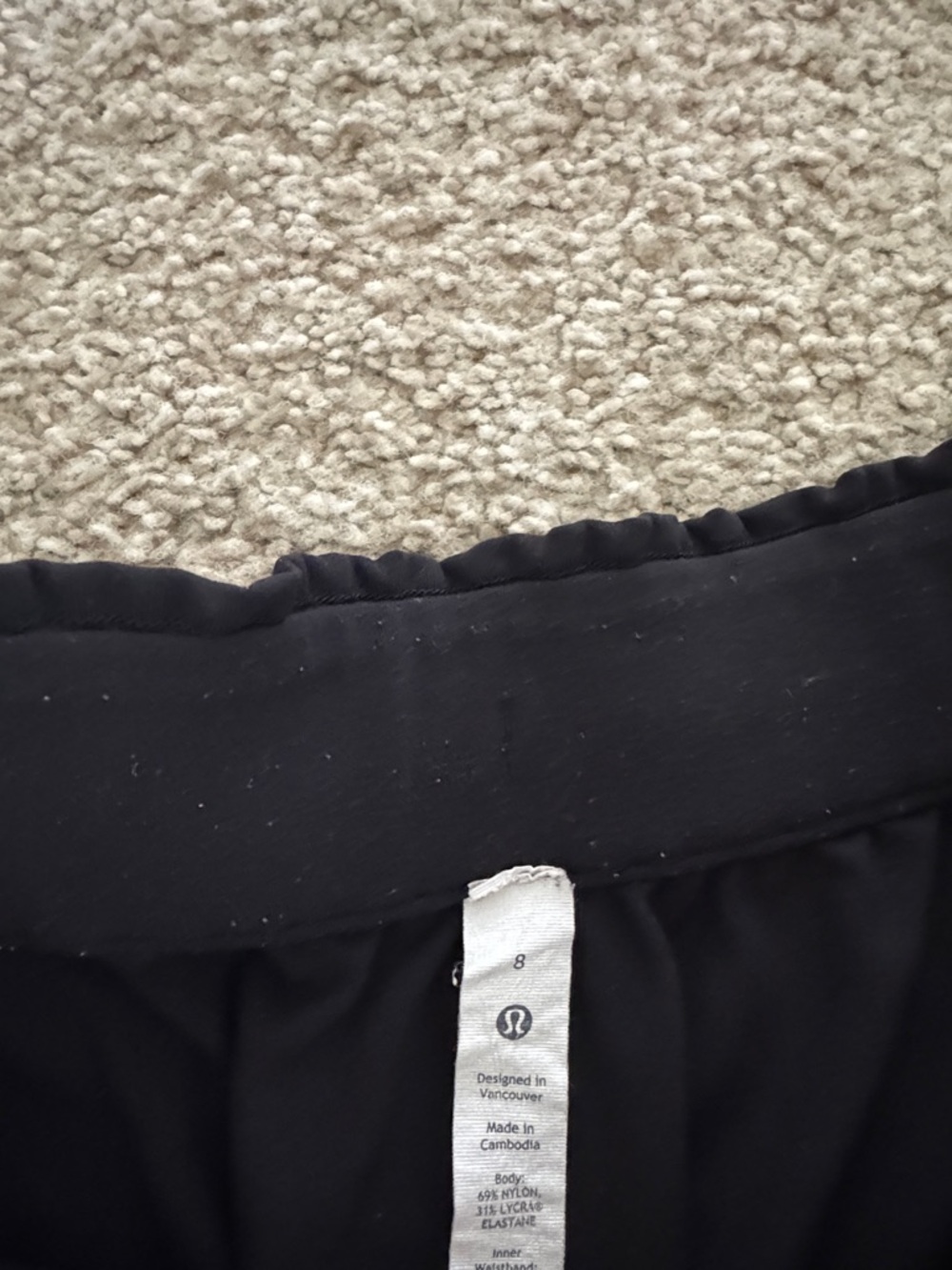 lululemon athletica Black Elastic-Waist Running Shorts - Picture 2 of 3